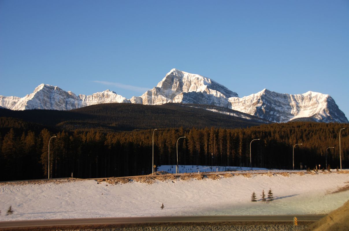 42 Storm Mountain Morning From Trans Canada Highway At Highway 93 Junction Driving Between Banff And Lake Louise in Winter